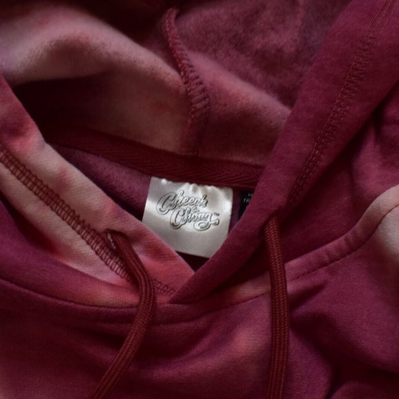 Cheech & Chong Mens Buds Graphic Red Wash Tie Dye Hoodie New - Picture 4 of 5